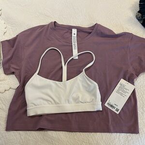 Lululemon bundle  Cates Tee flow y nulu? sports bra racer back